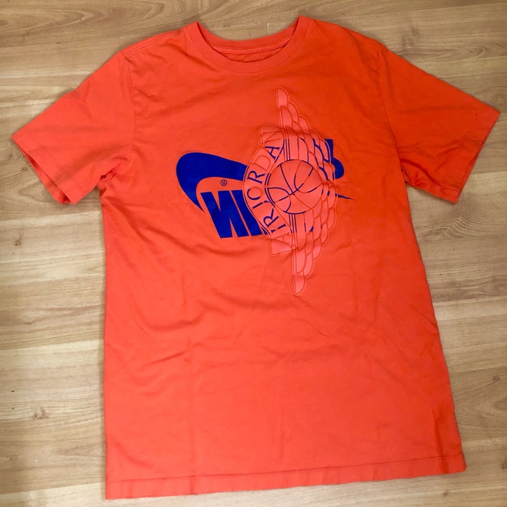 Nike Jordan Jumpman Men's AJ Futura Wings Crew Tee Size Medium Orange NWOT